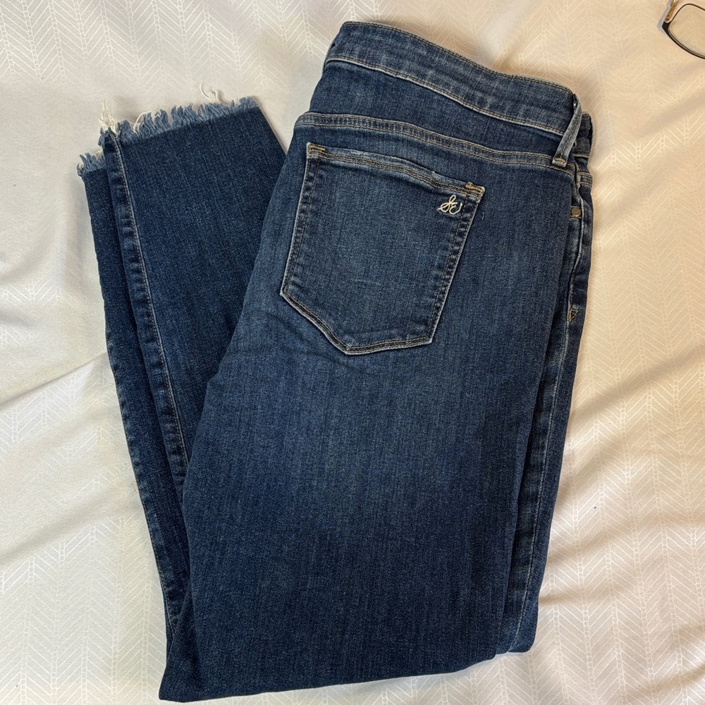 Sam Edelman The Kitten Mid-rise Dark Blue Ankle Jeans size 18